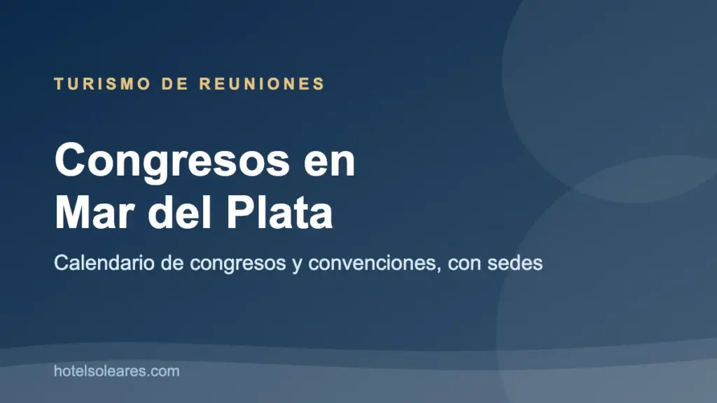Placa de la guía de congresos y convenciones en Mar del Plata