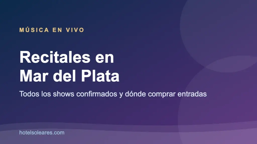 Placa de la guía de recitales en Mar del Plata